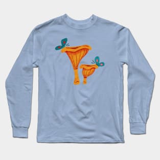 Mushrooms and Butterflies Long Sleeve T-Shirt